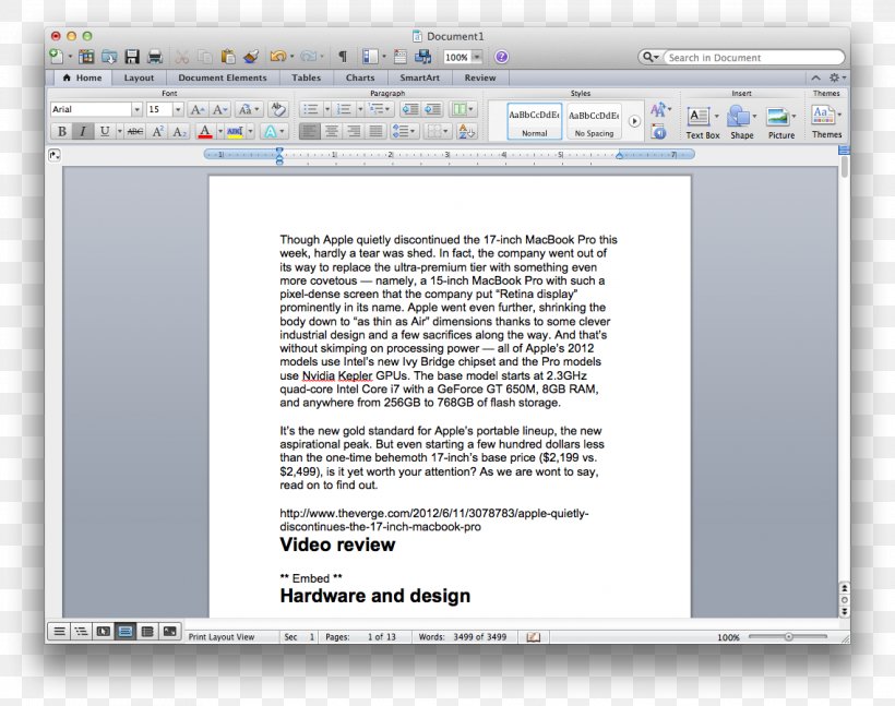 microsoft word for mac review